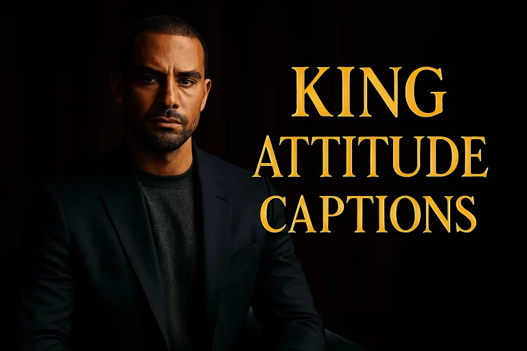 King Attitude Captions for Boys