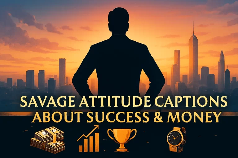 Savage Attitude Captions About Success & Money​