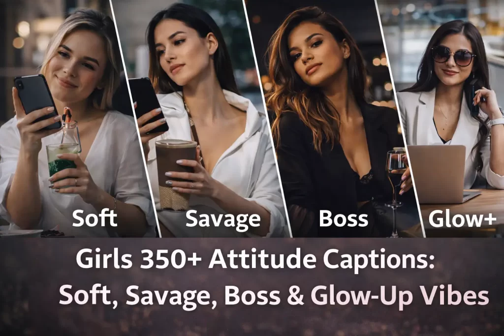 350+ Attitude Captions for Girls: Soft, Savage, Boss & Glow-Up Vibes