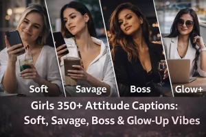 350+ Attitude Captions for Girls: Soft, Savage, Boss & Glow-Up Vibes