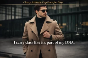 Classy Attitude Captions for Boys